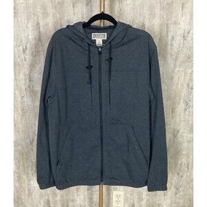 Duluth Trading Co. Jacket Mens Sz Medium Gray Sawbill Sweats Hooded Full Zip EUC